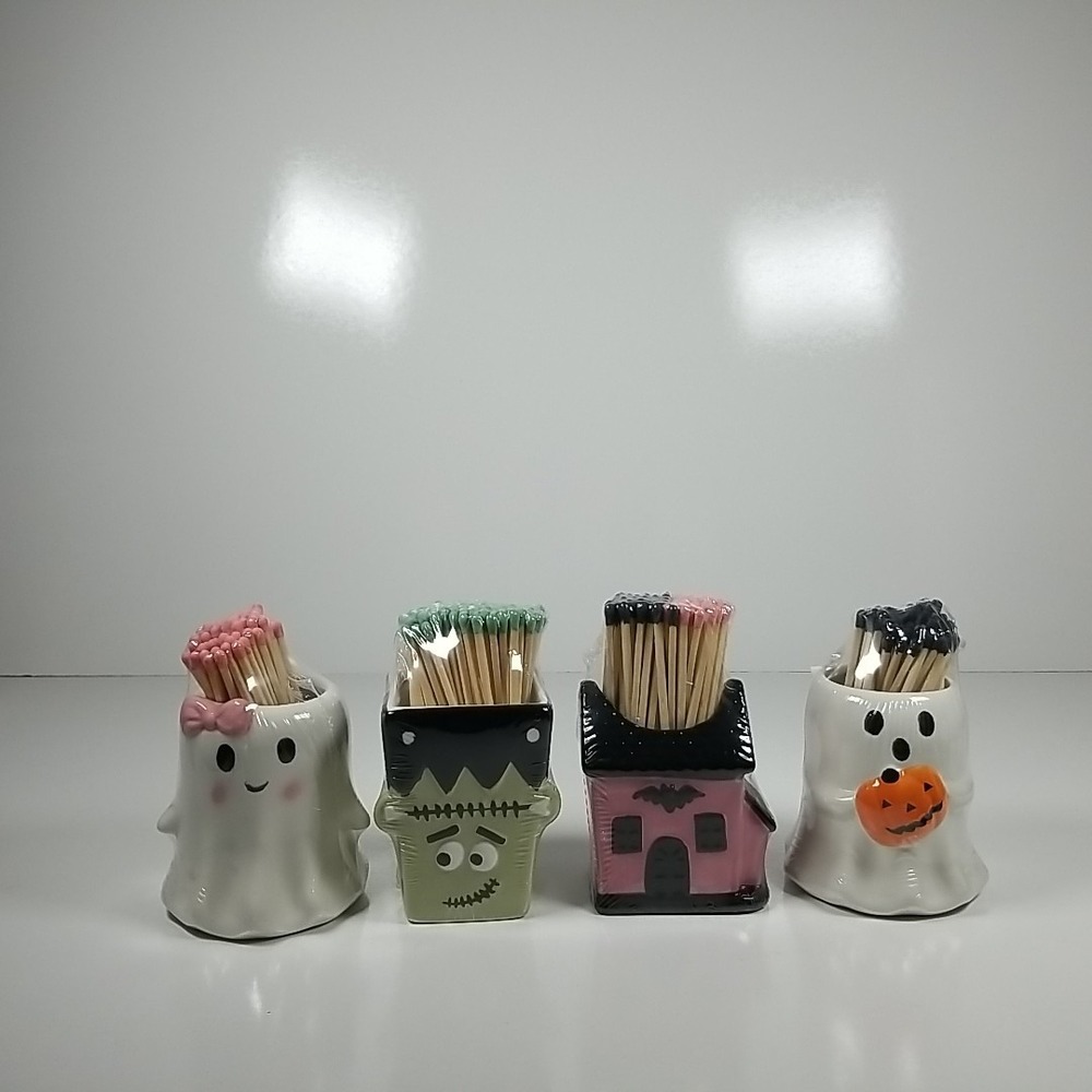 Aldi Halloween Matchstick Holder Ghost Bundle Of 4